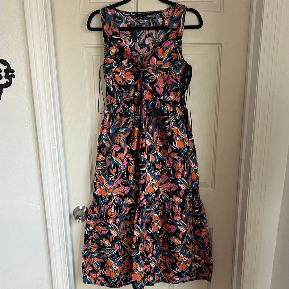 French Connection Floral Maxi Dress - Black and Pink